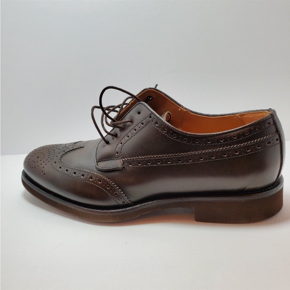 Massimo Dutti NIB Brown Brogue Leather Shoes size Eur 43/ US 10 - Picture 5 of 10